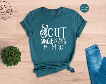 Ten Birthday Shirt, 10th Birthday Shirt, Tenth Birthday, Double Digits, Birthday Shirt, 10th Birthday, Tenth Birthday Shirt, 2015 Sweater