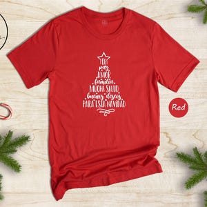 Feliz Navidad Shirt, Spanish Christmas Tree Tee, Family Holiday Gift Shirt image 1