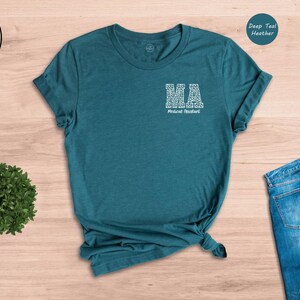 Medical Assistant T-Shirt, Leopard MA Print, Med School Shirt image 6