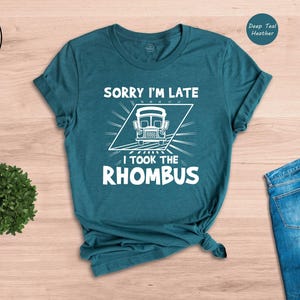 Funny Math Teacher T-Shirt, Rhombus Geometry Gift image 3
