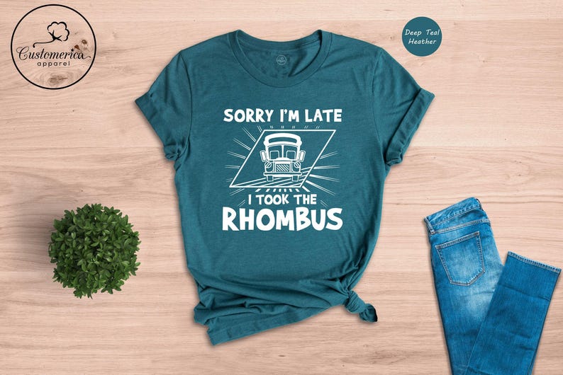 Funny Math Teacher T-Shirt, Rhombus Geometry Gift image 3