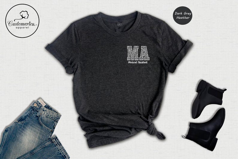 Medical Assistant T-Shirt, Leopard MA Print, Med School Shirt image 5