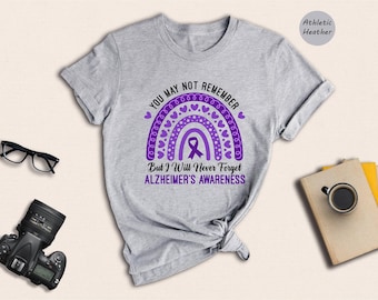 Alzheimer's Awareness Rainbow Shirt, Dementia Support Tee