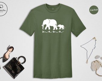 Elephant Shirt, Gift For Mom, Mothers Day Gift, Elephant T shirt, Mom Shirt, Mama Elephant, Animal Lover Shirt, Mama Baby Shirt