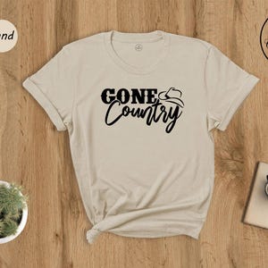 Gone Country T-Shirt, Southern Girl Tee, Western Style image 1