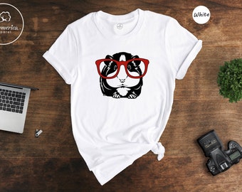 Guinea Pig Shirt, Animal Lover Shirt, Cute Guinea Pig T-Shirt, Guinea Pig With Glasses, Guinea Lover Pig Shirt, Funny Guinea Pig Shirt