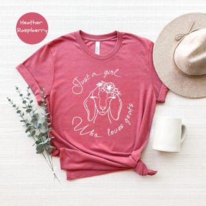 Girl Who Loves Goats T-Shirt, Farm Life Tee image 7