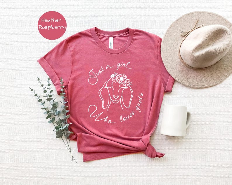 Girl Who Loves Goats T-Shirt, Farm Life Tee image 7