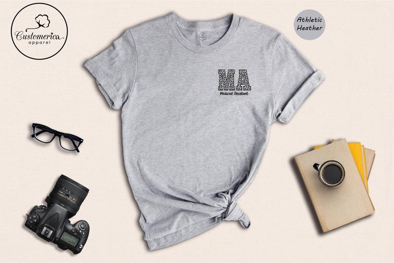 Medical Assistant T-Shirt, Leopard MA Print, Med School Shirt image 2