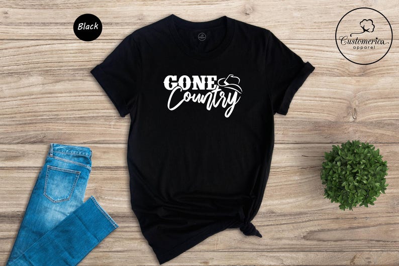 Gone Country T-Shirt, Southern Girl Tee, Western Style image 7