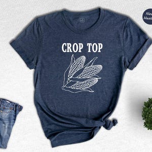 Corn Graphic Crop Top, Funny Farm Shirt Bild 5