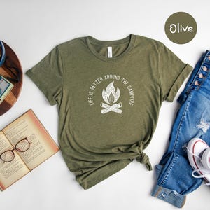 Campfire Shirt, Life Is Better, Outdoor Tee zdjęcie 6