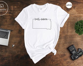 South Dakota Map Shirt, Travel Gift