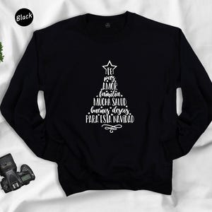 Feliz Navidad Shirt, Spanish Christmas Tree Tee, Family Holiday Gift Shirt image 8