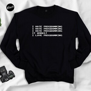 I Hate Programming I Love It Shirt, Funny Coder Tee, Programmer Gift for Software Engineer, Coding Humor T-Shirt afbeelding 8
