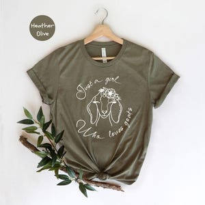 Girl Who Loves Goats T-Shirt, Farm Life Tee image 8