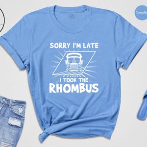 Funny Math Teacher T-Shirt, Rhombus Geometry Gift image 2