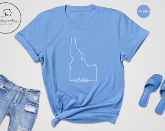 Idaho Lover Shirts, Idaho State Map Shirt, Idaho Travel Gifts, Idaho Apparel, Idaho Clothing, Idaho Travel T-Shirt, Idaho Lover Shirt