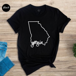 Georgia State Shirts Georgia State Map Shirt Georgia Travel - Etsy