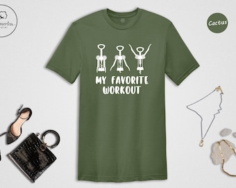 Funny Wine Workout Shirt, Wine Lover Gift