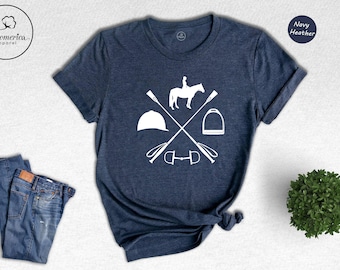 Equestrian T-Shirt, Horse Lover Gift, Horseback Riding Design