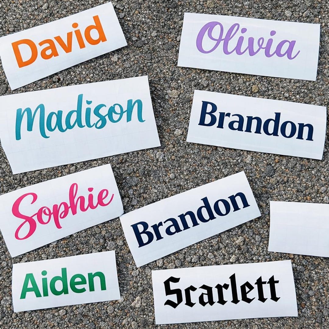 Custom Text Vinyl Decals Personalized Lettering UV Stickers - Etsy