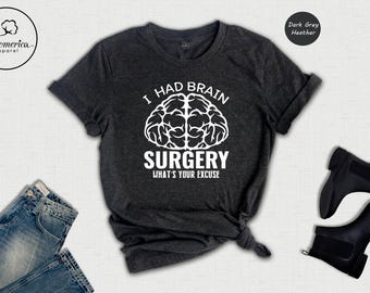 Camiseta "Me operaron del cerebro", Camiseta de concienciación sobre el cáncer de tumor cerebral