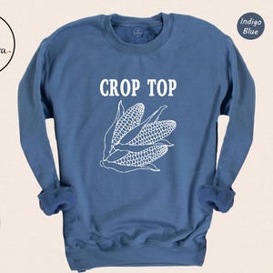 Corn Graphic Crop Top, Funny Farm Shirt Bild 8