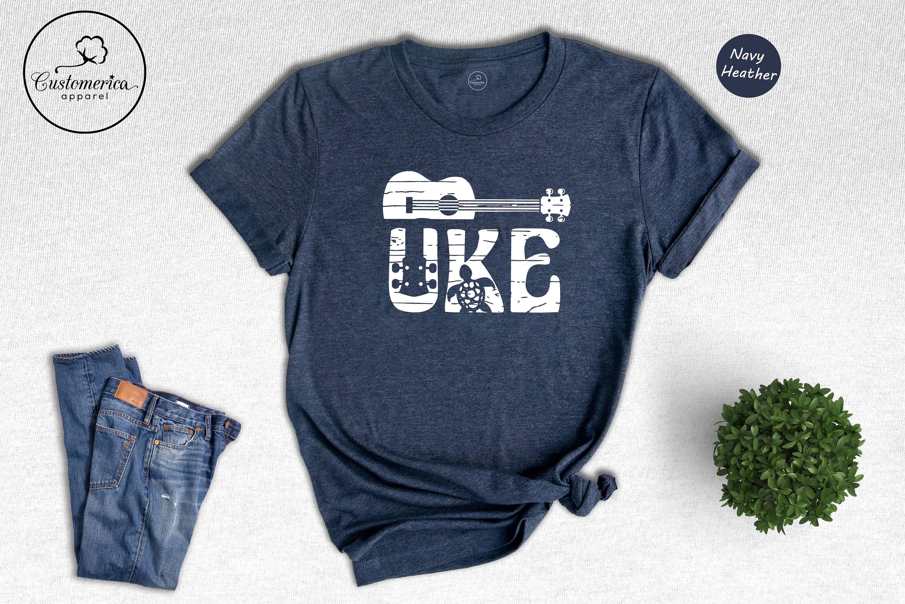 Music Player Shirt, Musicians Tee, Cute Guitar Shirt, Ukulele Uke Shirt, Music Lover Tee, Guitar Player T-shirt