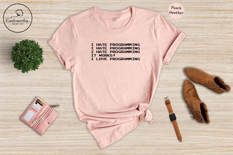 I Hate Programming I Love It Shirt, Funny Coder Tee, Programmer Gift for Software Engineer, Coding Humor T-Shirt afbeelding 5