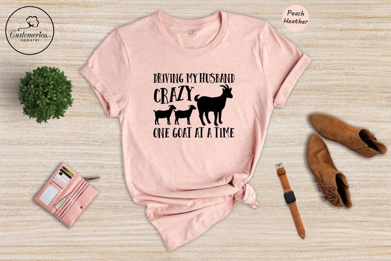 Camiseta divertida con cabra, Camiseta para volver loco al marido, Regalo para esposa de granjero imagen 7