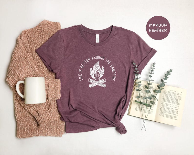 Campfire Shirt, Life Is Better, Outdoor Tee zdjęcie 3
