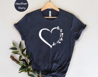Physical Therapy Heart Cotton Shirt, PT Assistant Gift