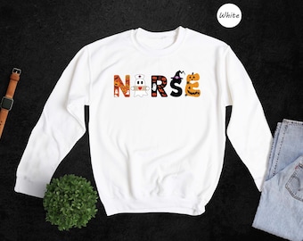 Halloween Nurse Sweatshirt, Spooky Season Gift