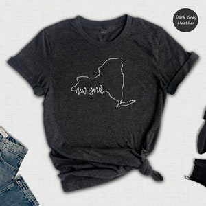 New York State Shirts, New York State Map Shirt, New York Travel Gifts, New York Clothing, New York Sweatshirt, New York Apparel, NY Apparel