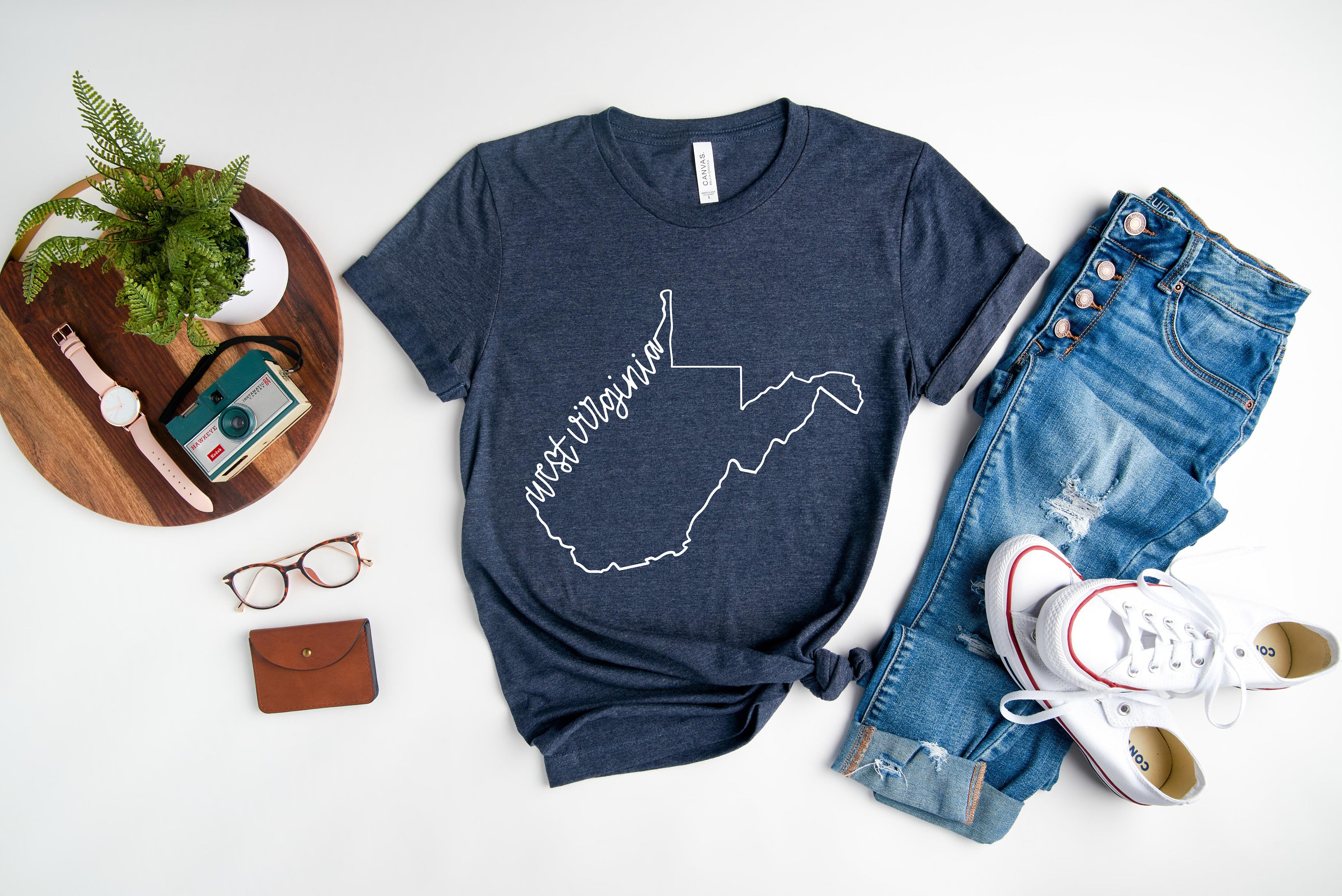 West Virginia State Shirts West Virginia State Map Shirt Etsy