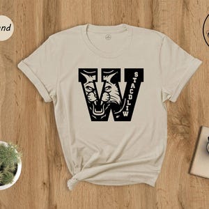 Wildcats Mascot Graphic T-Shirt, School Spirit Crew Shirt