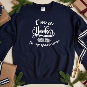 I'm a Hooker in my Spare Time Shirt, Crochet T-Shirt, Crocheting Gift, Adult Humor, Crochet Lover Shirt image 7