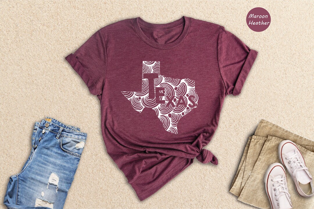 Texas State Shirt Texas State Map Shirt Texas Travel Tee - Etsy
