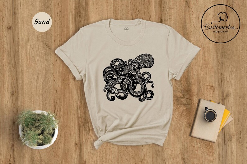 Octopus T-Shirt, Sea Monster Kraken Tee, Ocean Fishing Shirt Bild 4