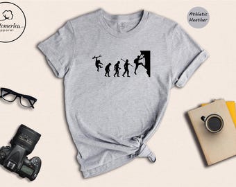 Evolution of Rock Climbing Shirt, Funny Climber Gift