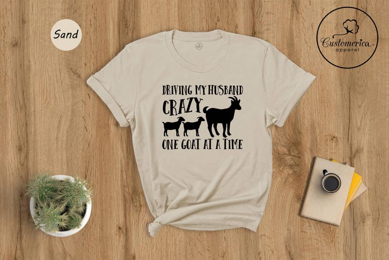 Camiseta divertida con cabra, Camiseta para volver loco al marido, Regalo para esposa de granjero imagen 2