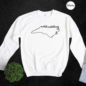 Camiseta con el mapa de Carolina del Norte, recuerdo de viaje de Carolina del Norte imagen 8