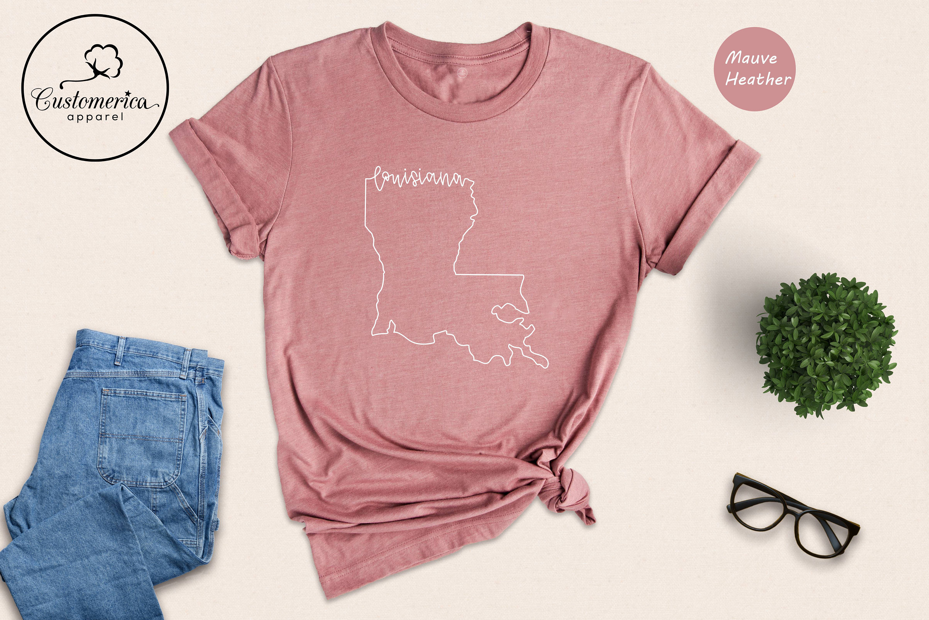 Louisiana Fashion Cajun Girl Trendy State LA Long Sleeve Tshirt Tee for  Women