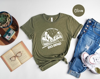 Camiseta del Parque Nacional Big Bend, Camiseta para viaje de camping