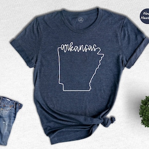 Arkansas Shirts, Arkansas State Map Shirt, Arkansas Lover Shirt, Arkansas Gifts, Arkansas Apparel, Arkansas Clothing, State of Arkansas