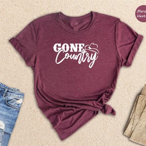 Gone Country T-Shirt, Southern Girl Tee, Western Style image 4