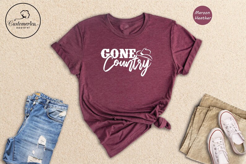 Gone Country T-Shirt, Southern Girl Tee, Western Style image 4