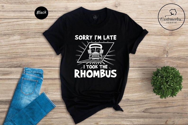 Funny Math Teacher T-Shirt, Rhombus Geometry Gift image 7