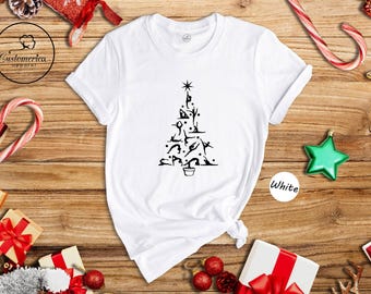 Gymnastics Christmas Tree Shirt, Funny Gymnast Xmas T-Shirt, Gift for Gymnastics Coach Mom